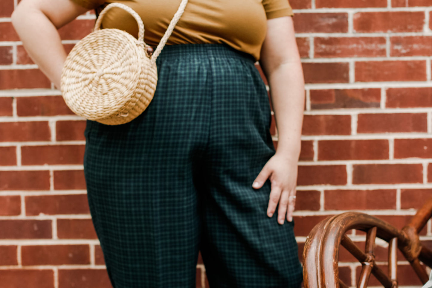 Green and Blue plaid pants